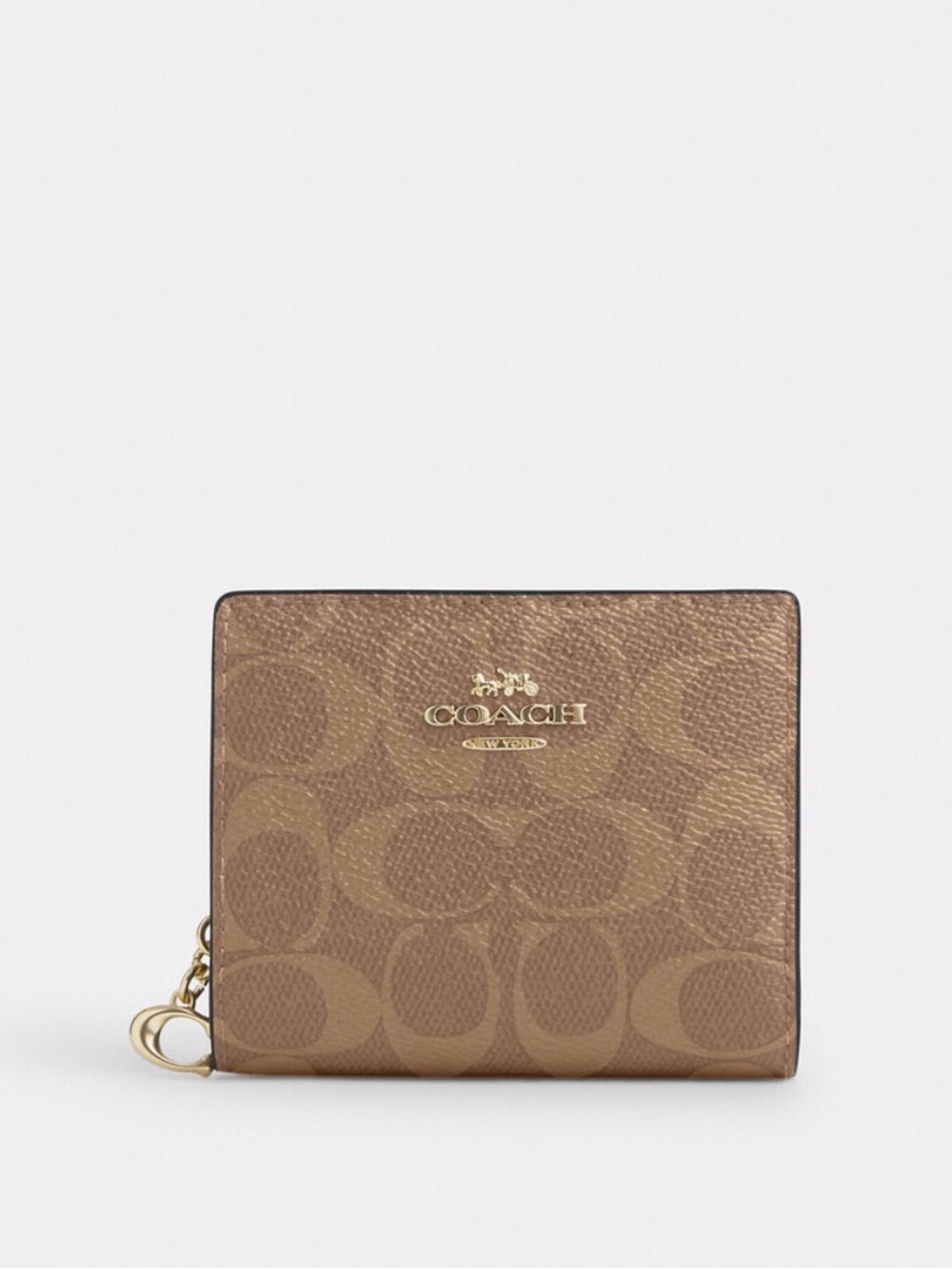 Coach Snap Wallet In Signature Canvas